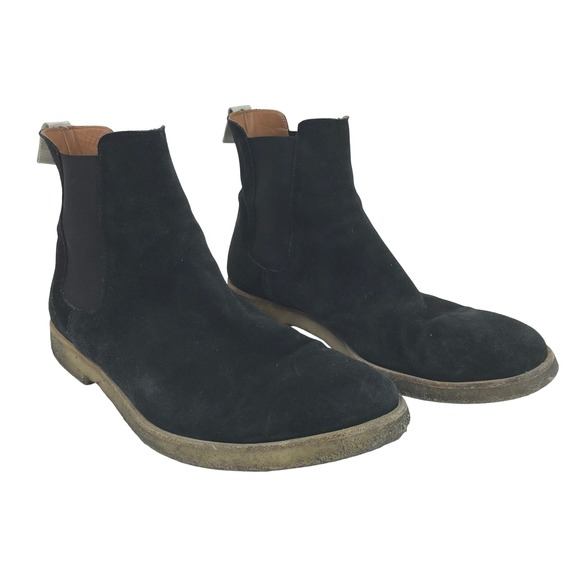 Common Projects Black Suede Chelsea Boots Made in Italy Men's Size 46